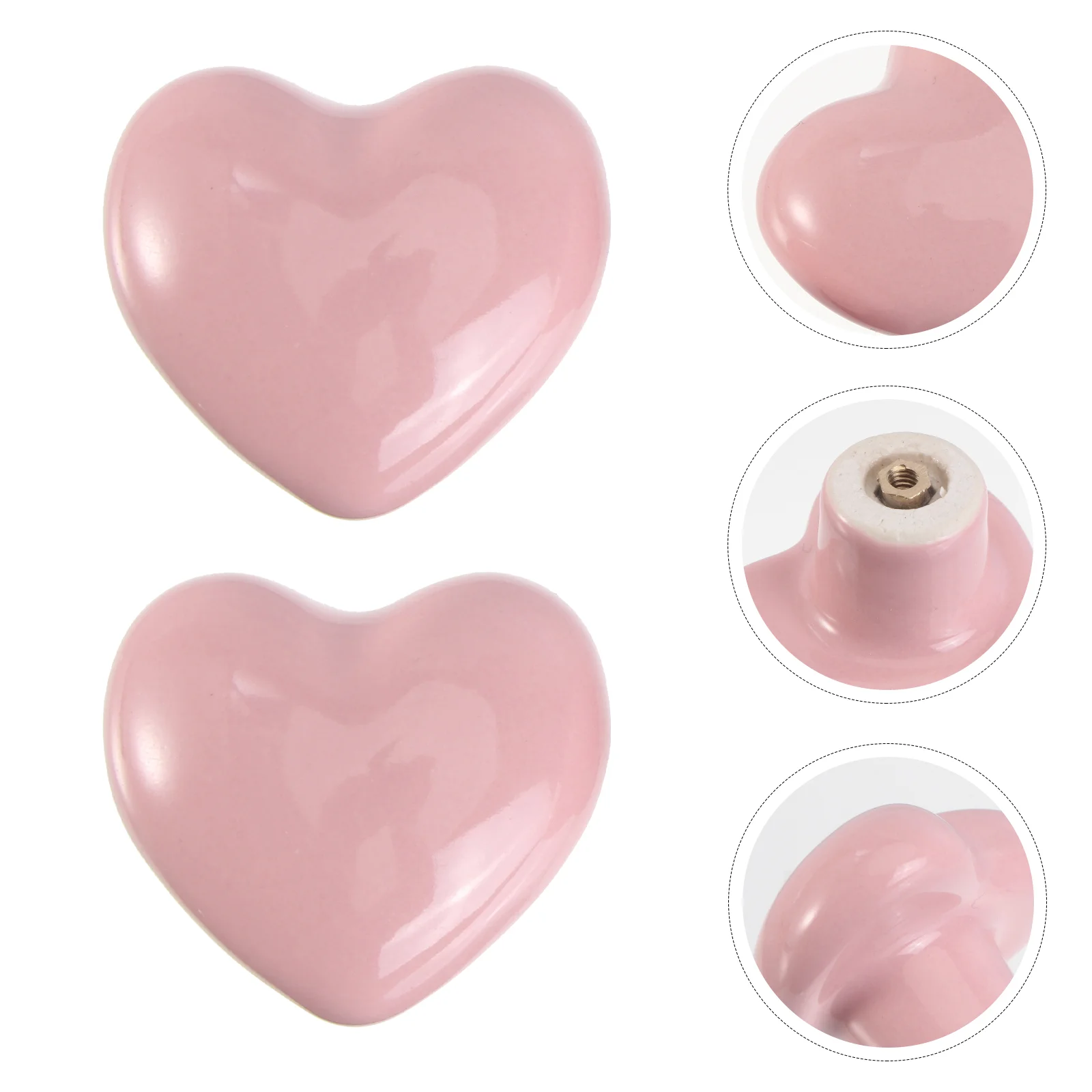 

Knobs Drawer Cabinet Handles Ceramic Knob Furniture Dresser Heart Cupboard Door Handle Ceramics Hand Copper Wardrobe Pottery Bin