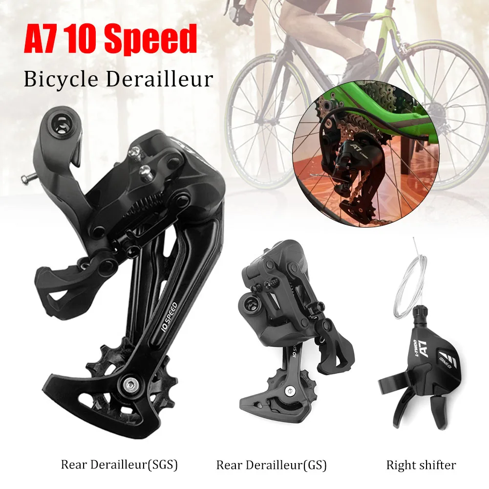 

10 Speed Derailleurs Trigger Groupset A7 Right Shifter Lever 1x10S Rear Derailleur MTB Bike Parts Compatible with SHIMANO & SRAM