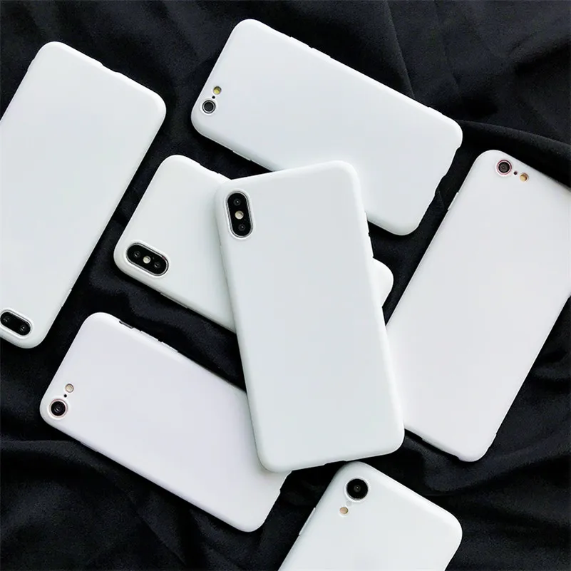 

White Black Matte Coque For iPhone 12 11 Pro Xs Max XR X 6 6S 7 8 Plus SE 2020 TPU Back Cover For iPhone 13 pro max Phone Case
