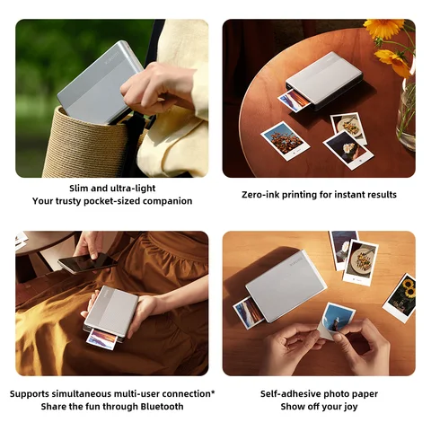 Глобальная версия XIAOMI MI портативный фотопринтер 1S BLUETOOTH 5.2 ZINK INKLESS технологии беспроводной печати 8 фильтров MI HOME