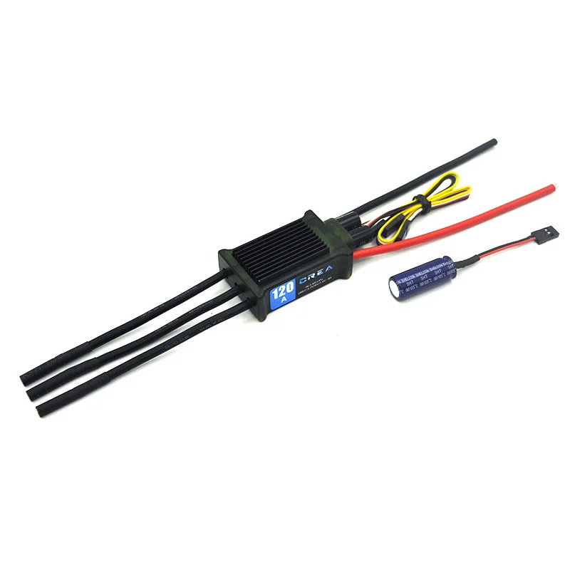 RC CREA 120A 3-6s Brushless ESC built-in BEC with One Key Reverse Brake and Function for Fixed wing Ducted Airplane Drone enlarge