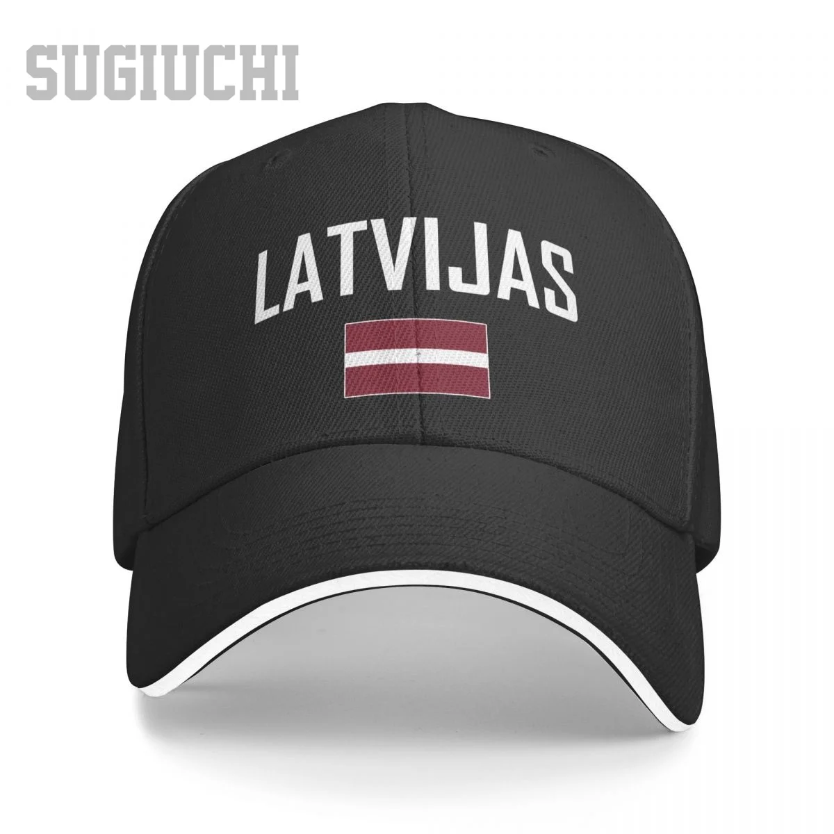 

Unisex Sandwich Latvia LATVIJAS Flag And Font Baseball Cap Men Women Hip Hop Caps Snapback Golf Hat Fishing