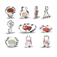 stainless steel tool kitchen pastry love theme cookie cutter heart valentine biscuit cutters heart cookie cutter