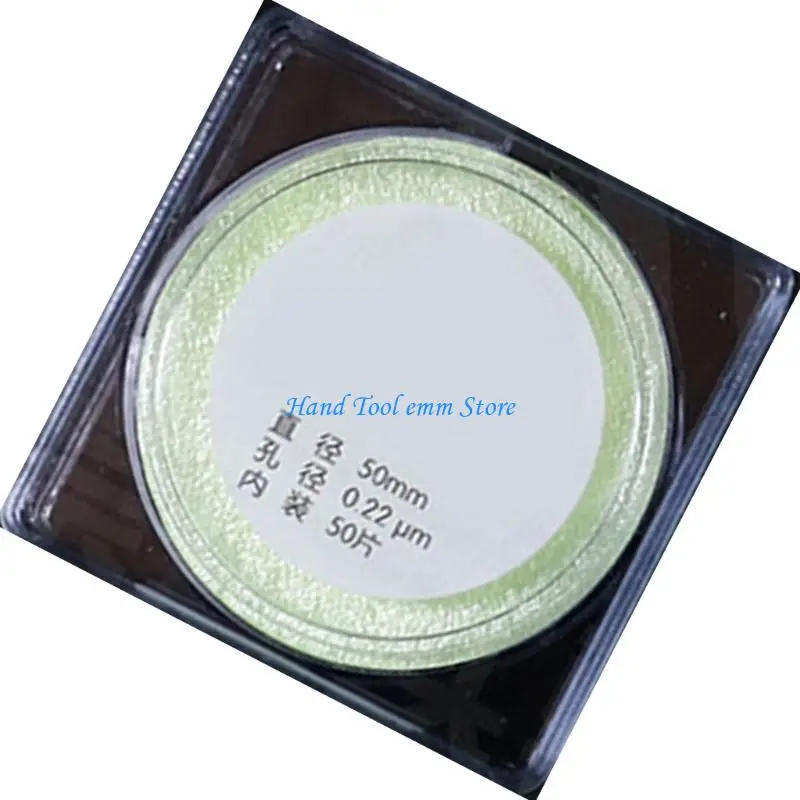 Фото H37F 50pcs Микропористый фильтр 0,22/0,45 мм. Микропористые мембраны 50 мм. №5