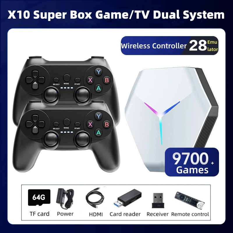 Игровая консоль X10 4k Gamestick TV BOX 5G Dual System 2.4G