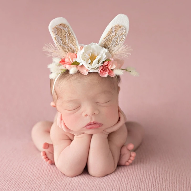 

Girls Lace Hairband Infant Hairhoop Baby Costume Photoshoot Props Newborn Headgear Baby Accs Shower Gift A2UB