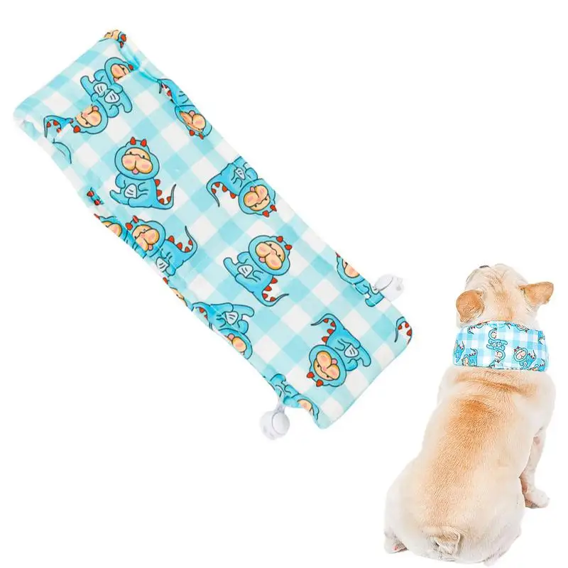 

Dog Cooling Collar Cooling Towel For Dogs Adjustable Ice Collar Scarf For Bulldog Breathable Pet Cool Towels With Ice Packs