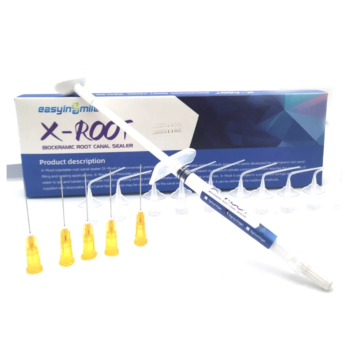 Фото 0,2 г Easyinsmile Dental Endo fill Биокерамический герметик для эндодонтии X-Root, сегмент для обтурации корневых каналов №5