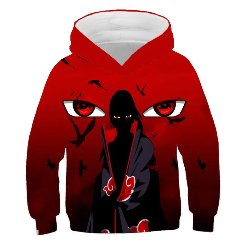 

Мужская/Женская толстовка с капюшоном, черная Повседневная Толстовка большого размера с длинным рукавом и аниме-принтом в японском стиле р...