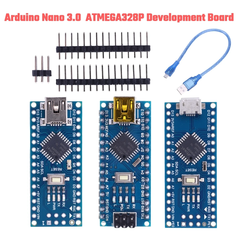 

Акция для Arduino Nano 3,0 Atmega328 контроллер совместимая плата модуль Type-C / Micro USB Nano3.0 PCB макетная плата