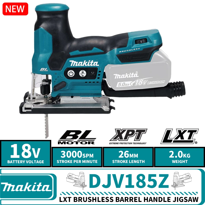 

Makita DJV185Z LXT Brushless Cordless Barrel Handle Jigsaw 18V Lithium Power Tools Wood Saw