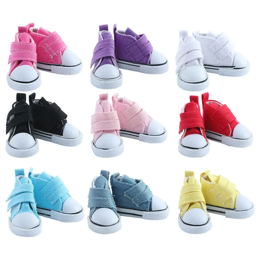 

Модная обувь 5 см для кукол, джинсовые кроссовки, холщовая обувь, аксессуары для кукол «сделай сам», обувь для шарнирных кукол, детские игруш...