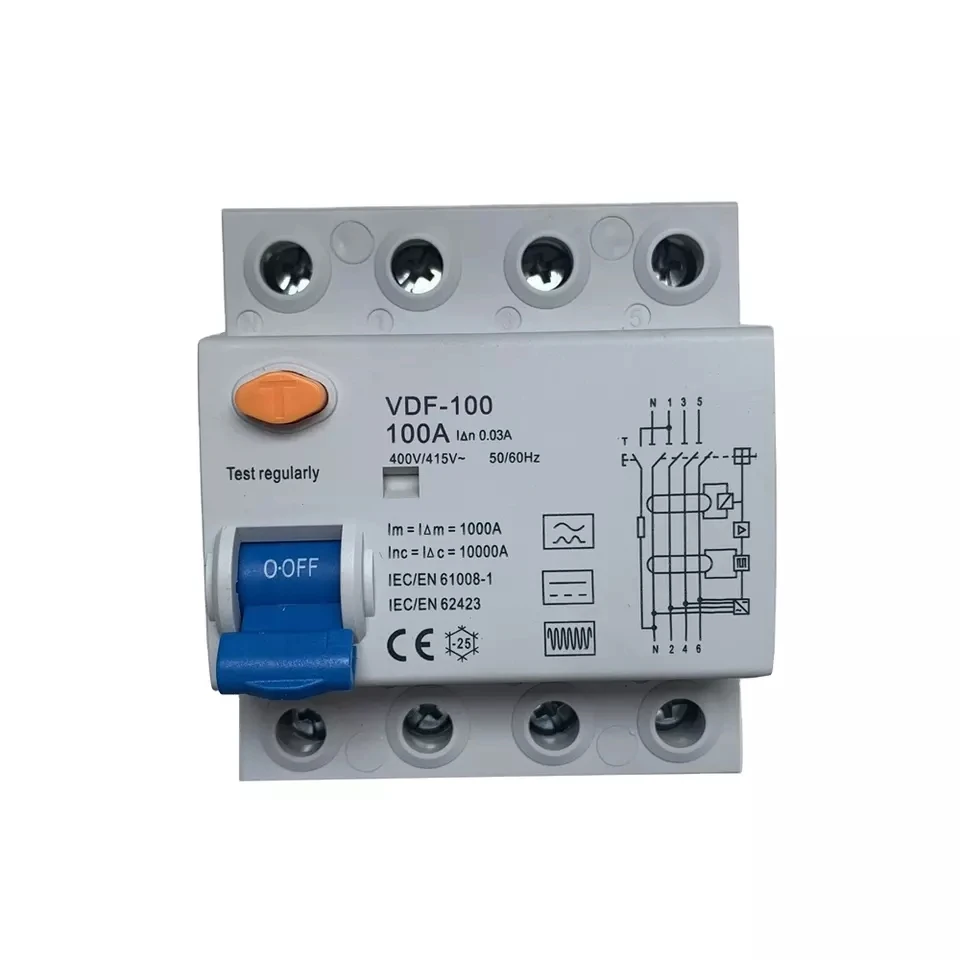 

Rccb 4p Ekl1-63 10ka 4pole 30ma Rcd 100a B Type Rcd For Wallbox Ev Charge