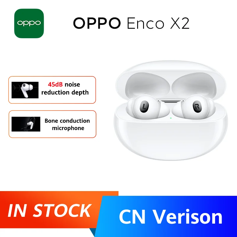 

Беспроводные наушники OPPO ENCO X2 TWS, Bluetooth 5,2, активное шумоподавление, Беспроводная зарядка Qi, наушники-вкладыши LHDC