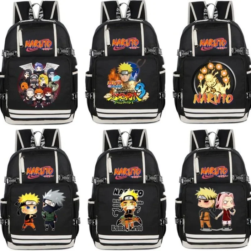

Naruto Anime Naruto Kakashi Left Rib Cartoon Version School Bag Men and Women Junior High School Student Backpack Backpack