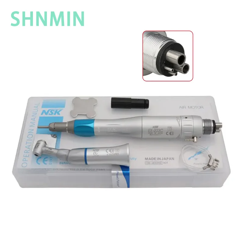 

Full Set 2/4 Holes Slow Low Speed Handpiece Dental NSK EX203 Contra Angle Straight Handpiece Air Motor