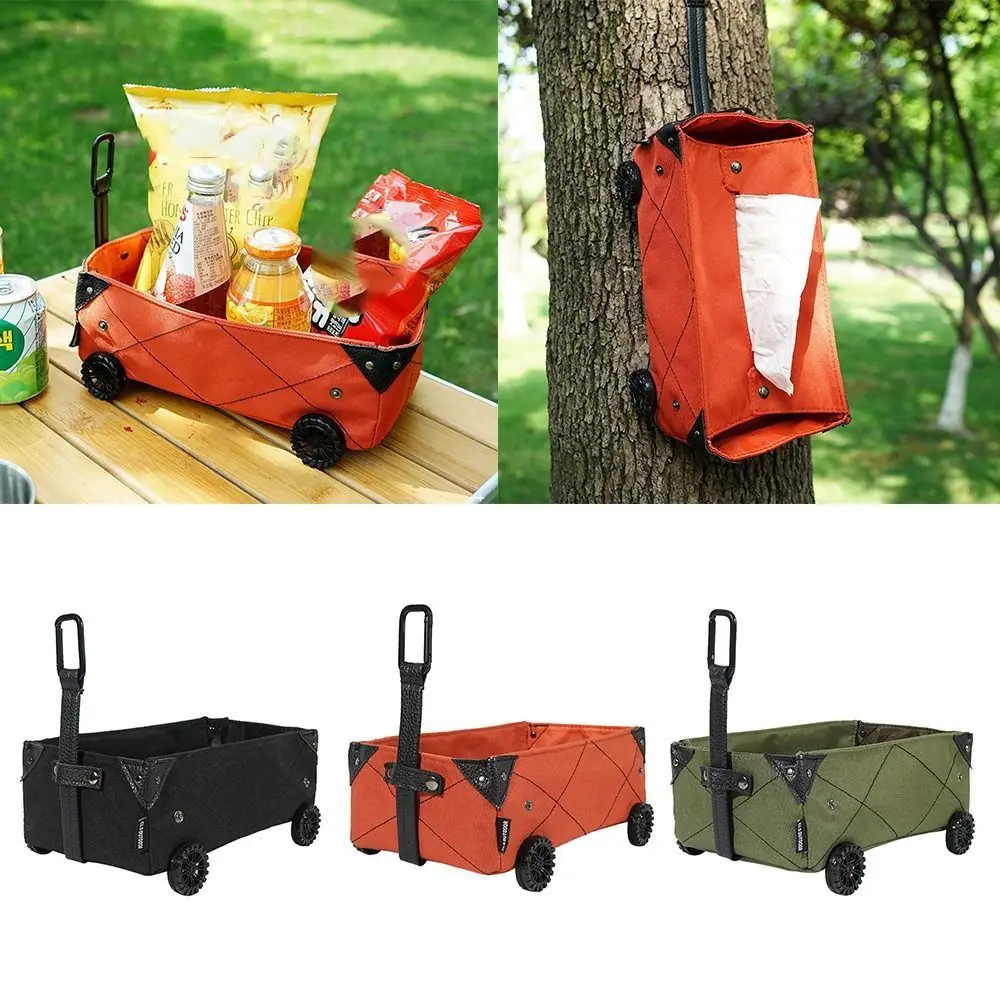 

Canvas Tissue Boxs Folding Creative Shopping Cart for Indoor And Outdoor Yard Garden