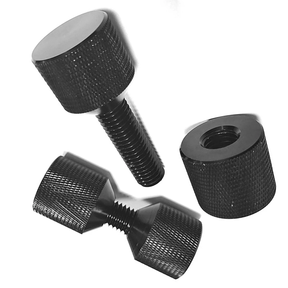 

2 Hole Flange Alignment Pins 196g 9x8x3.5CM AL6061 Aluminum Black Vertically Horizontally Install High Quality