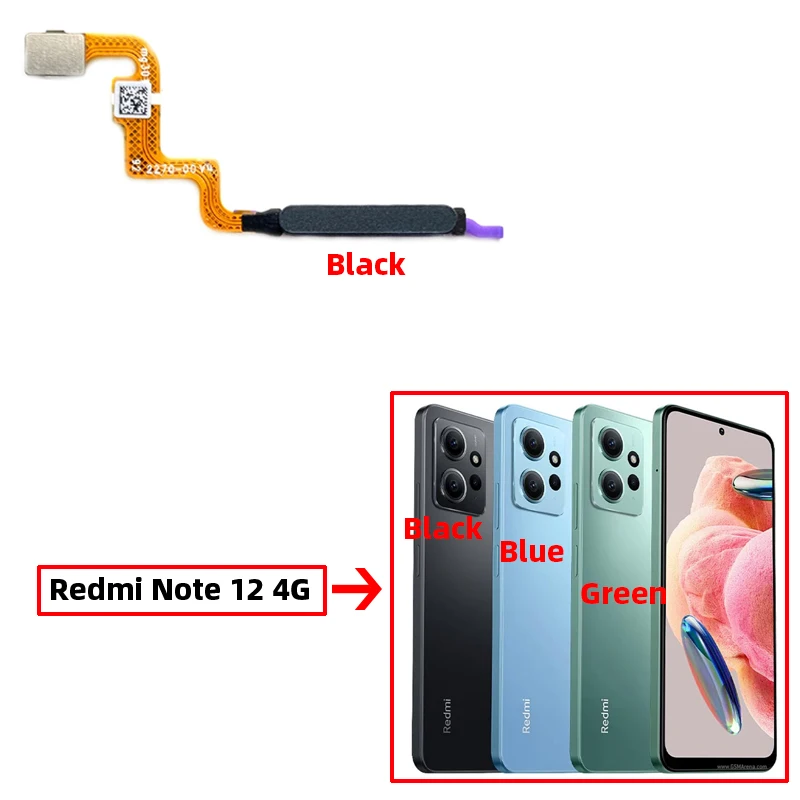 Сканер отпечатков пальцев для Xiaomi Redmi Note 12 4g оригинальный сканер с сенсорным ID