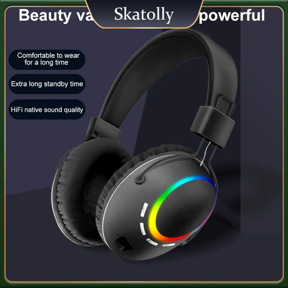 

Headset Noise Cancelling Wireless Headphone Over-head Stereo Earphones Gaming Earbuds With Mic Earphones