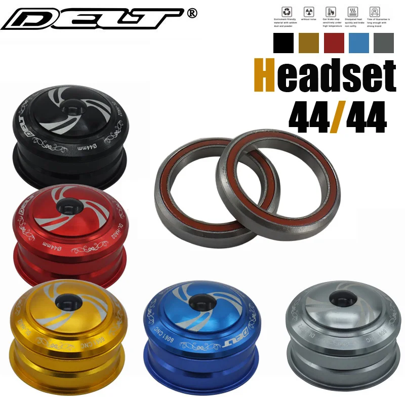

MTB Bike Road Bicycle Headset 44*44*28.6*30MM Threadless CNC 1 1/8" Tube Fork Integrated Angular Contact Bearing SET Accessories