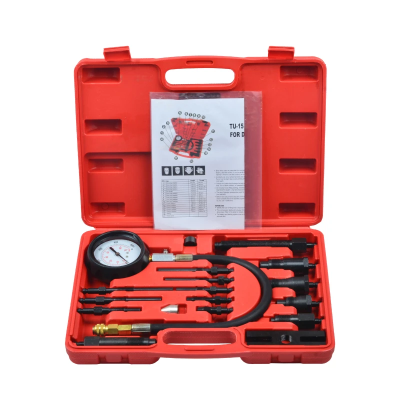 

17pc Diesel Engine Compression Cylinder Pressure Tester Gauge Kit Set