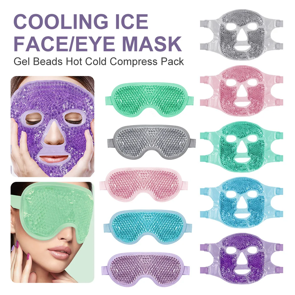 

Cooling Ice Face/Eye Mask Gel Hot Cold Compress Pack Reusable Ice Gel Mask For Pressure Relief Puffy Eyes Migraine Skin Care