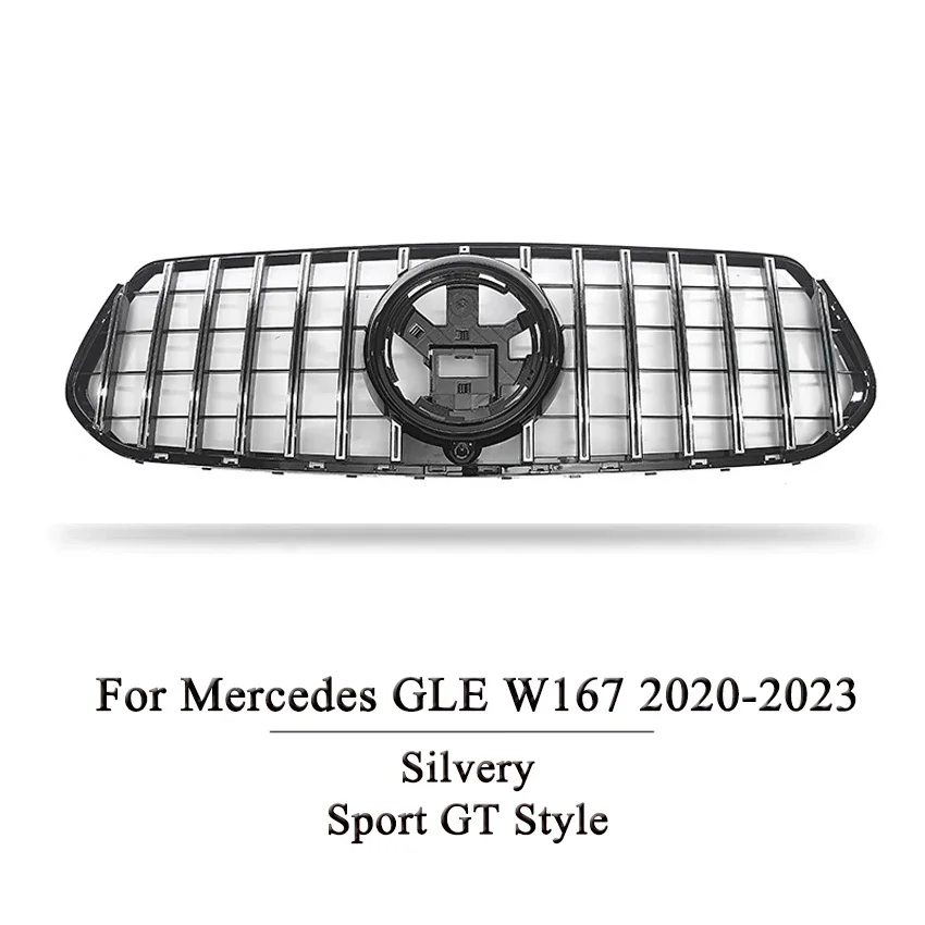 

Декоративная решетка переднего бампера в стиле GT для Mercedes-Benz GLE C167 W167 Coupe GLE300 350 400 450 2020-2023, комплекты кузова решетки для почек