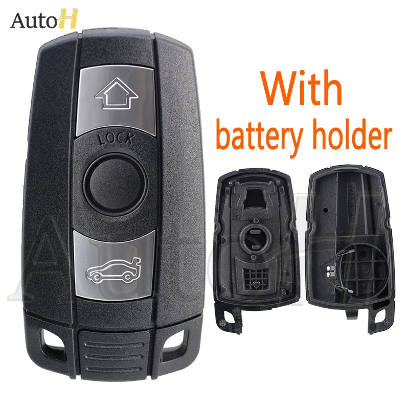 

Корпус дистанционного ключа автомобиля для BMW E61 E90 E82 E70 E71 E87 E88 E89 X5 X6 для серии 1 3 5 6 Замена 3 кнопки с/без аккумулятора
