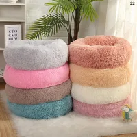 Super Soft Round Pet Bed Big Doghouse Bed Dog Cathouse Winter Warm Sleeping Bag Plush Dog House Mat Non-Slip Breathable Dog Bed