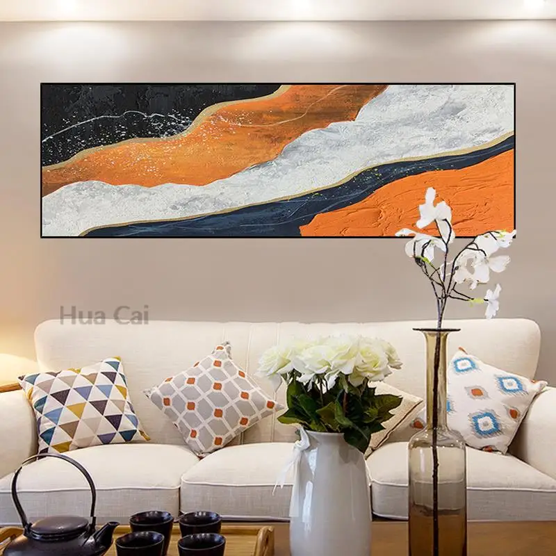 

Canvas Roll Artwork Frameless Gift Pictures Of Abstract Paintings Wall Art Decor Thick Acrylic Texture Knife Oil Painting