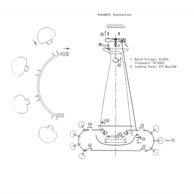 Современные акриловые подвесные светильники RS7 светильник для лампы столовая