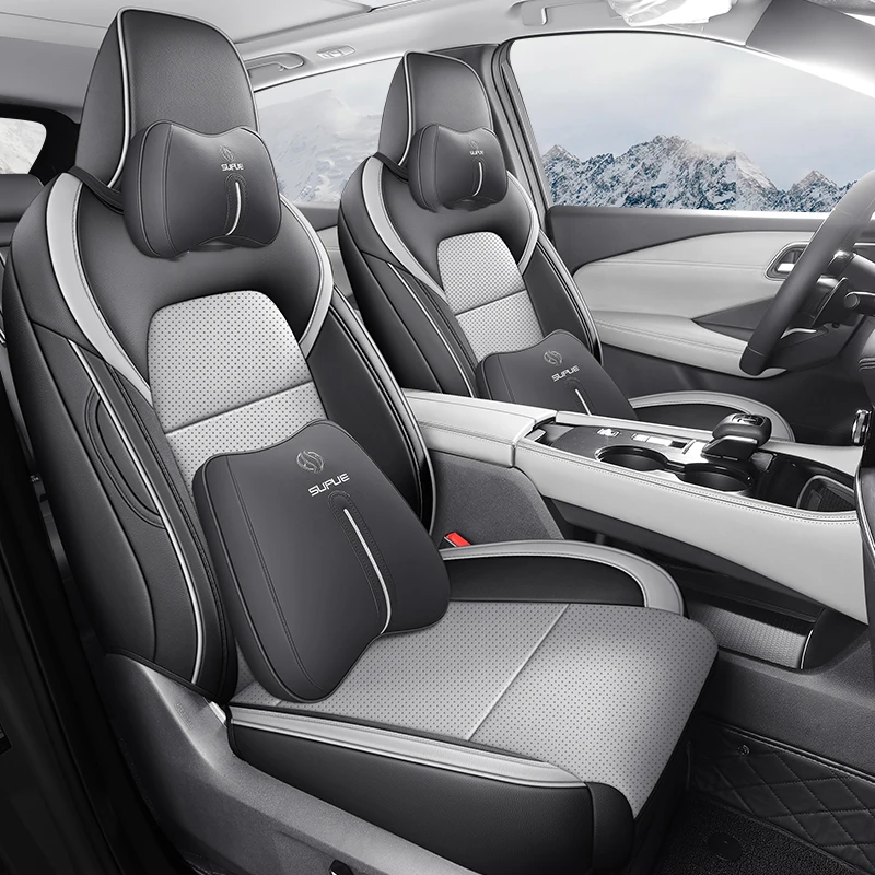 

Полный комплект роскошных чехлов на автомобильные сиденья для Nissan Qashqai 2019 2021 2023, автомобильные дышащие кожаные аксессуары для интерьера, Стайлинг