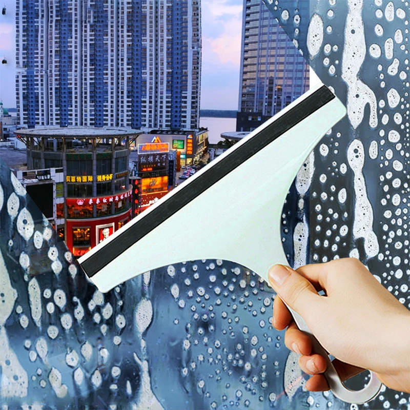 

Soft Silicone Glass Scraper Wiper Car Mirror Cleaner Shower Squeegee Window Cleaning Brush Holder Kitchen Bathroom Accessories