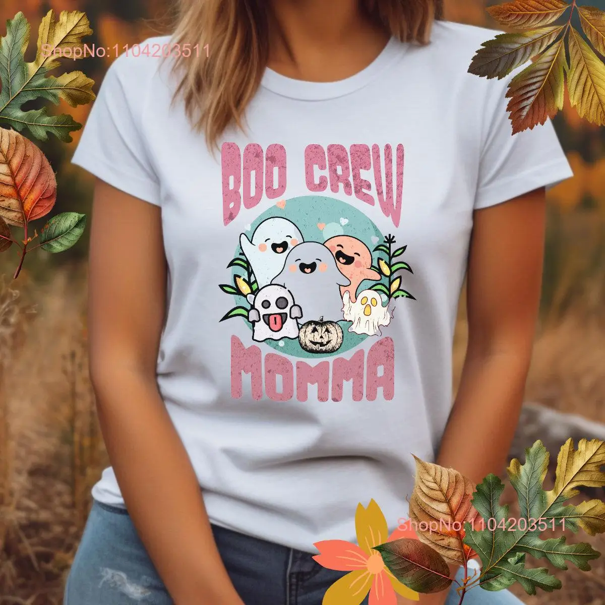 Футболка Boo Crew Mamma винтажная призрачная любовь отличный подарок для