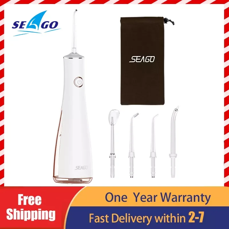 

Seago New Design Water Flosser Portable Teeth Oral Dental Irrigator 3 Modes Waterproof Large Capacity 150ml Family Tooth Cleaner