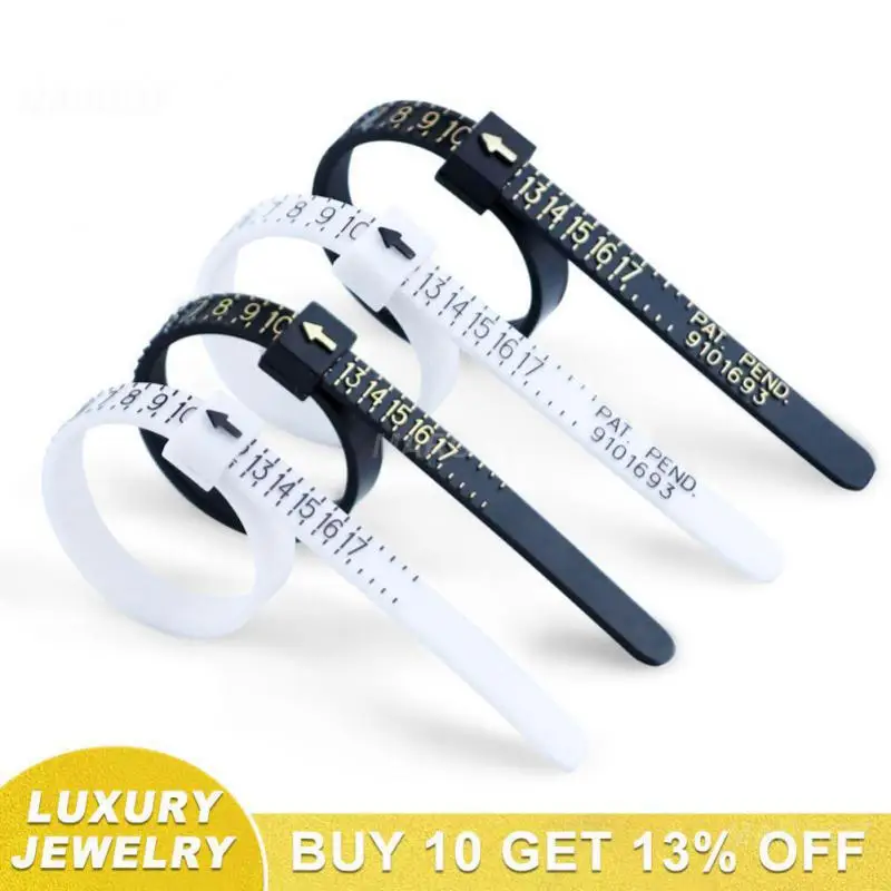 

1PC Ring Size Measure UK/US/EU/JP Style ABS Plastic Finger Measures Gauge Men And Women Sizes A-Z Jewelry Accessories Tools