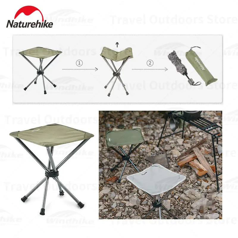 

Складной стул для пикника Naturehike 530 г, износостойкий стул из Оксфордской ткани 600D, телескопический портативный стул для пляжа и рыбалки