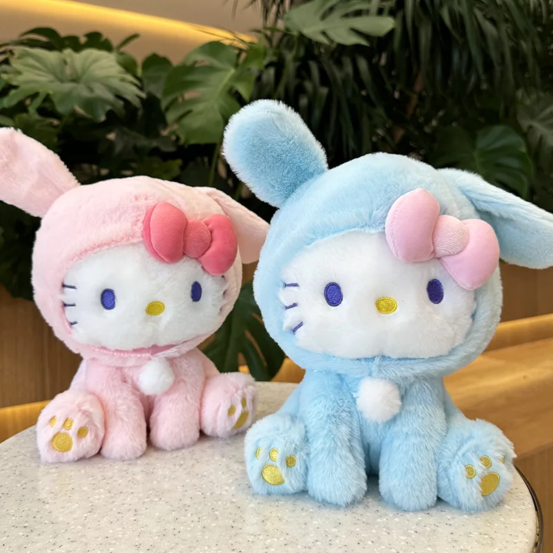 

2023 Sanrio Kawaii Anime Girly Heart Hello Kitty New Birthday Gift Dolls Cute Cartoon Stuffed Animal Throw Pillows Toys for Kids