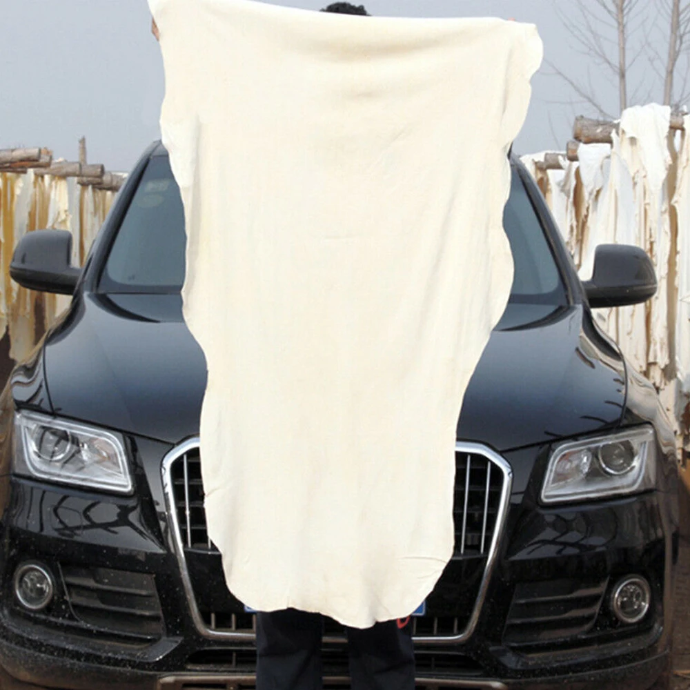 

2 Pcs Natural Chamois Leather Auto Car Detailing Cleaning Cloth Car Wash Suede Absorbent Quick Dry Towel Genuine Shammy Sheepski