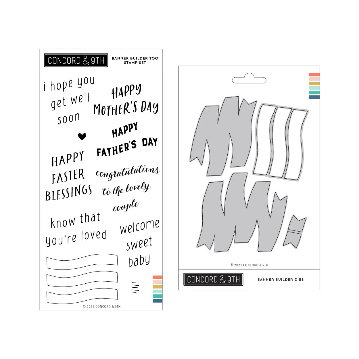 

2022 Banner Builder Clear Stamps Metal Cutting Dies Scrapbook Embossed Make Paper Card Album Diy Craft Template Decoration Die