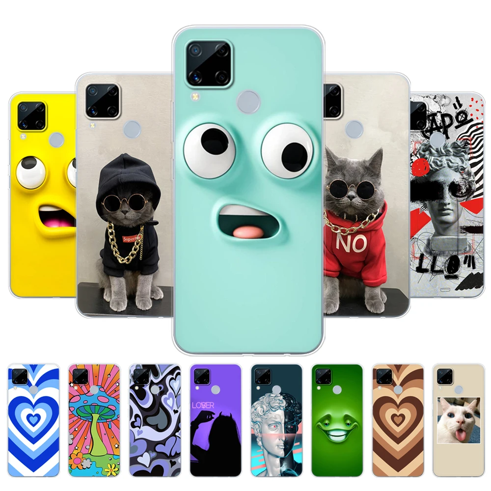

For Realme C15 Case For OPPO Realme C15 Case RMX2180 C 15 RealmeC15 Phone Back Cover Soft Silicon TPU Funda 6.5inch