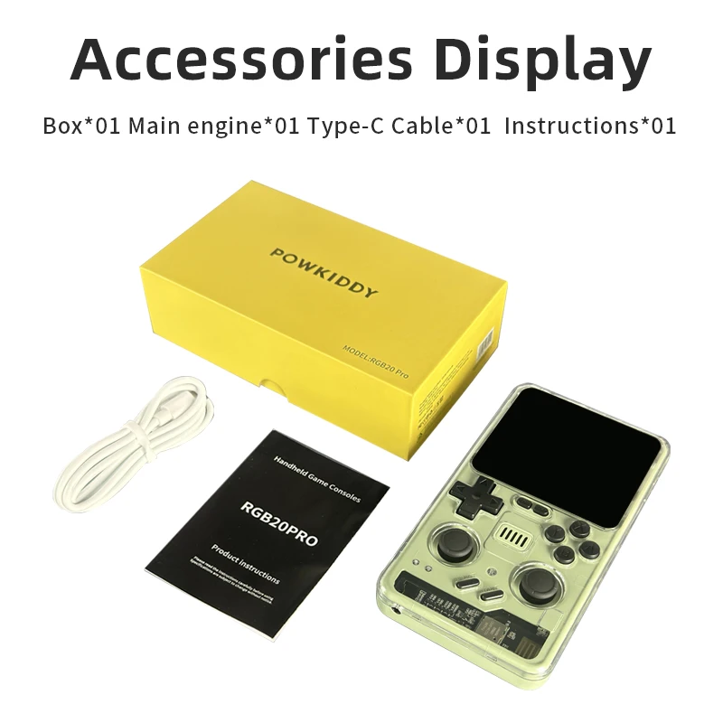 Портативная игровая консоль POWKIDDY RGB20 Pro джойстик Witch 2 HD-экран эмулятор PS новые