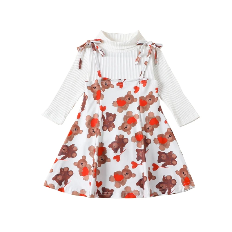 Рождественское платье Omkzanbi для маленьких девочек вязаная рубашка с длинным