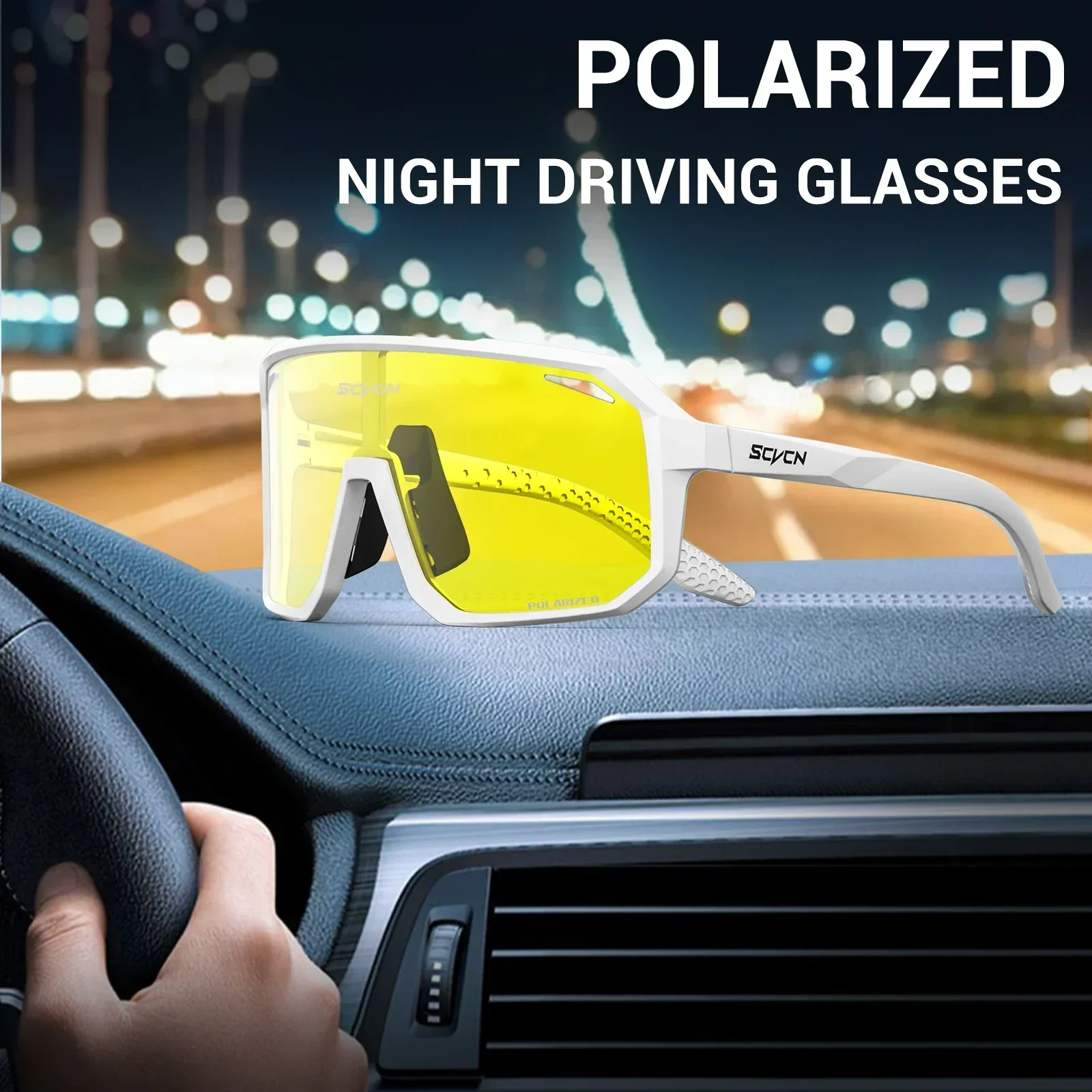 SCVCN поляризационные солнцезащитные очки для ночного напитка спортивные