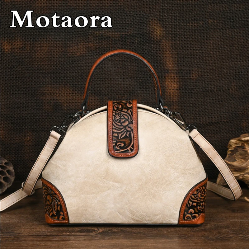 MOTAORA 2023 New Retro Embossed Leather Women's Bag Multi Color Female Crossbody Shoulder Bags For Ladies Clip Handbag For Women