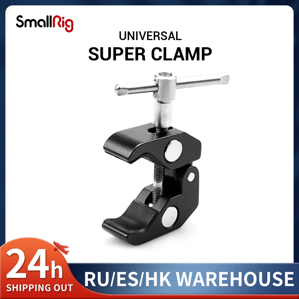 

SmallRig Super Clamp 2 PCS Pack1/4"and 3/8"Thread for Cameras/Lights/ Umbrellas/Hooks/Shelves/Plate Glass/Cross Bars
