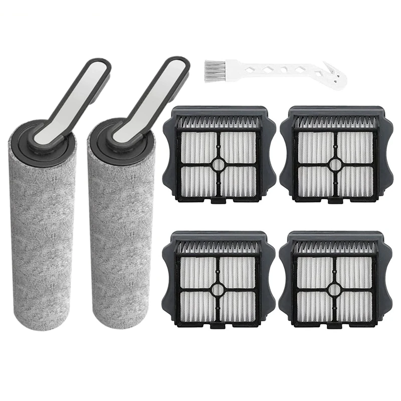 

Replacement Parts For Tineco Floor ONE S5 Cordless Wet Dry Vacuum Cleaner, 2 Pack Brush Rollers, 4 Pack Vacuum Filters