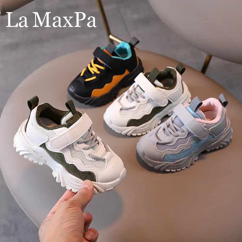 

Кроссовки детские, для мальчиков и девочек, с мягкой подошвой, Нескользящие, размер 21-30