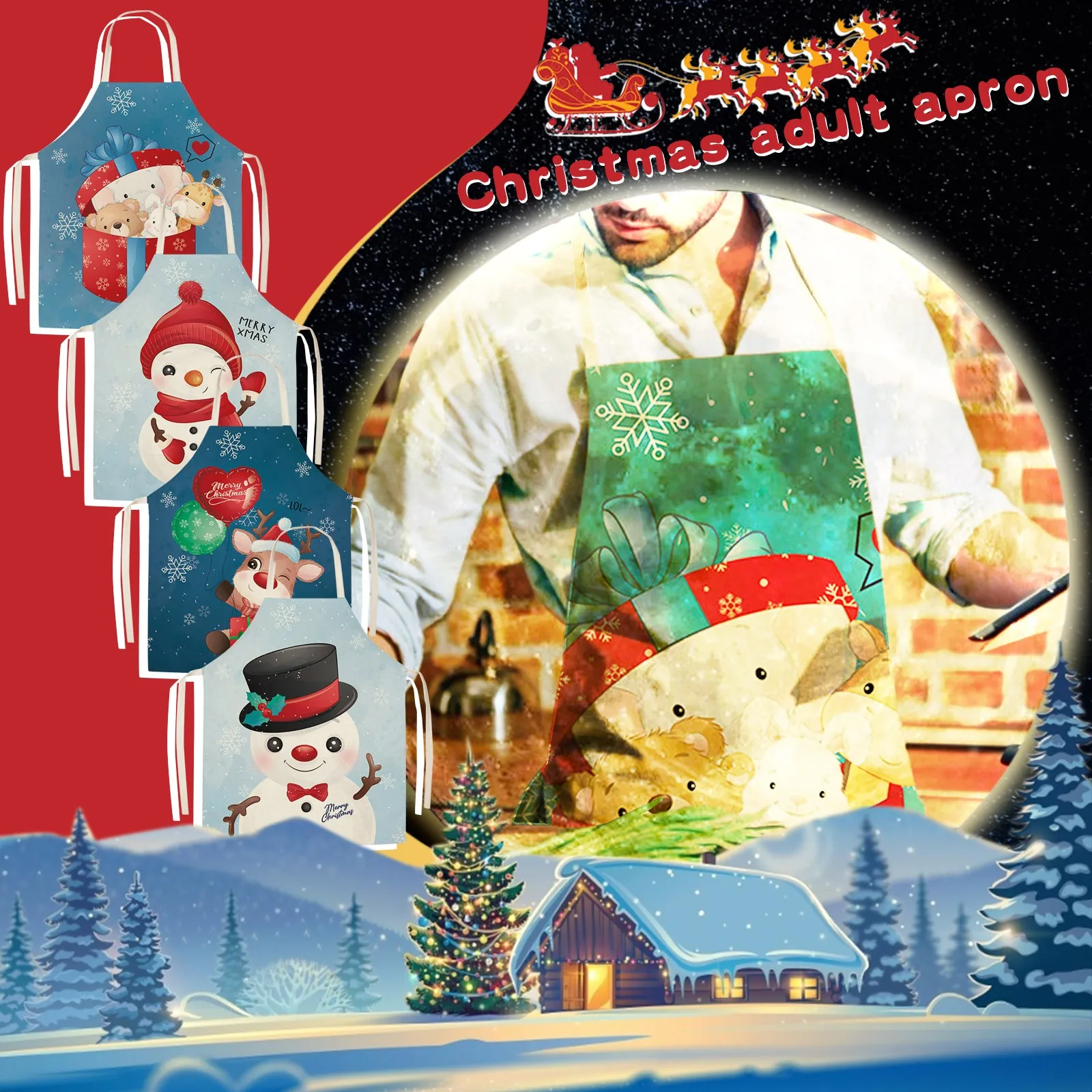 

Oil Apron Creative Apron Pumpkin Apron Kitchen Housework Linen Christmas Sunflower Kitchen，Dining Bar Sunflower Apron Letter M